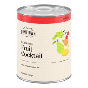 Hometown Provisions #10 Can Fruit Cocktail in Light Syrup - 6/Case