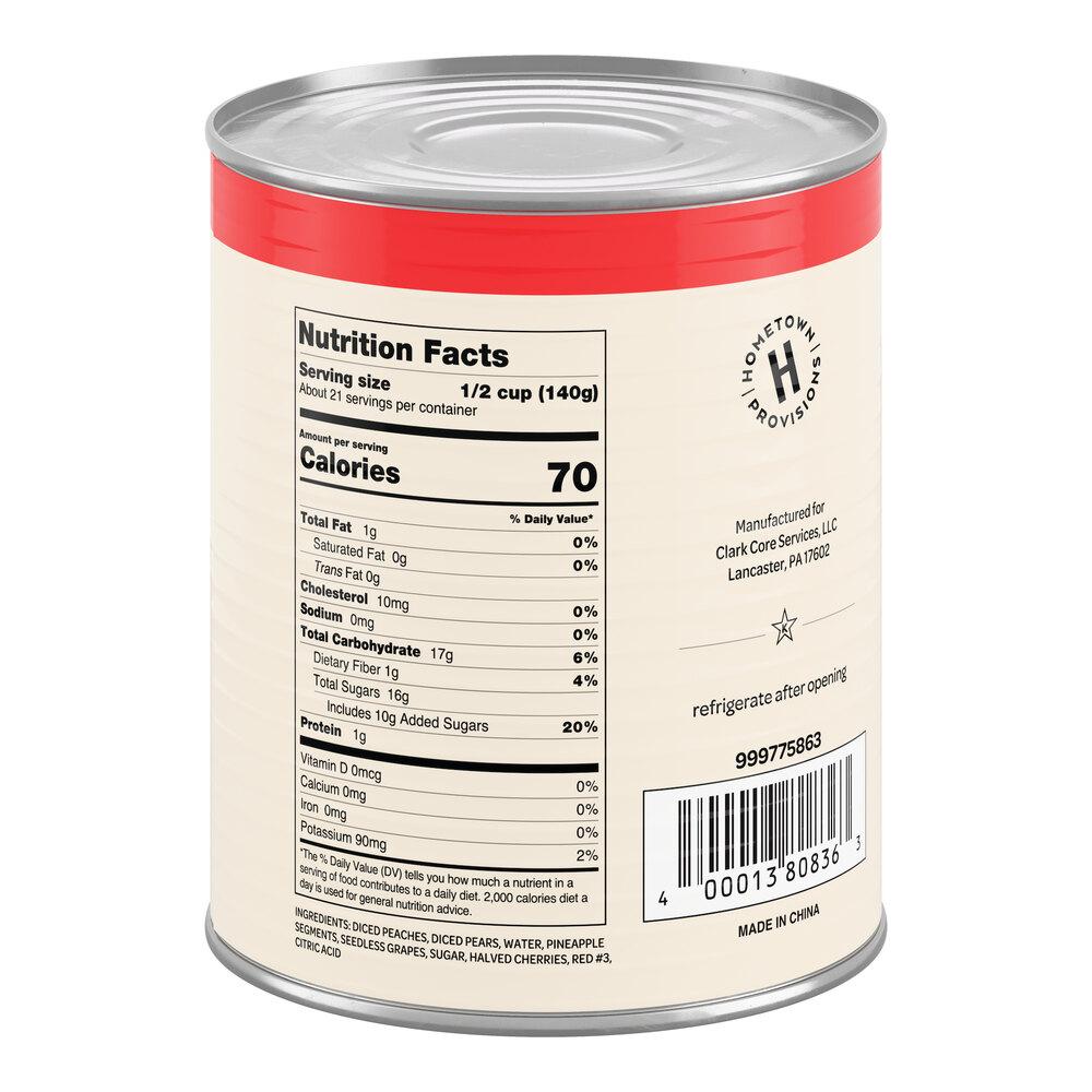 Hometown Provisions #10 Can Fruit Cocktail in Light Syrup - 6/Case