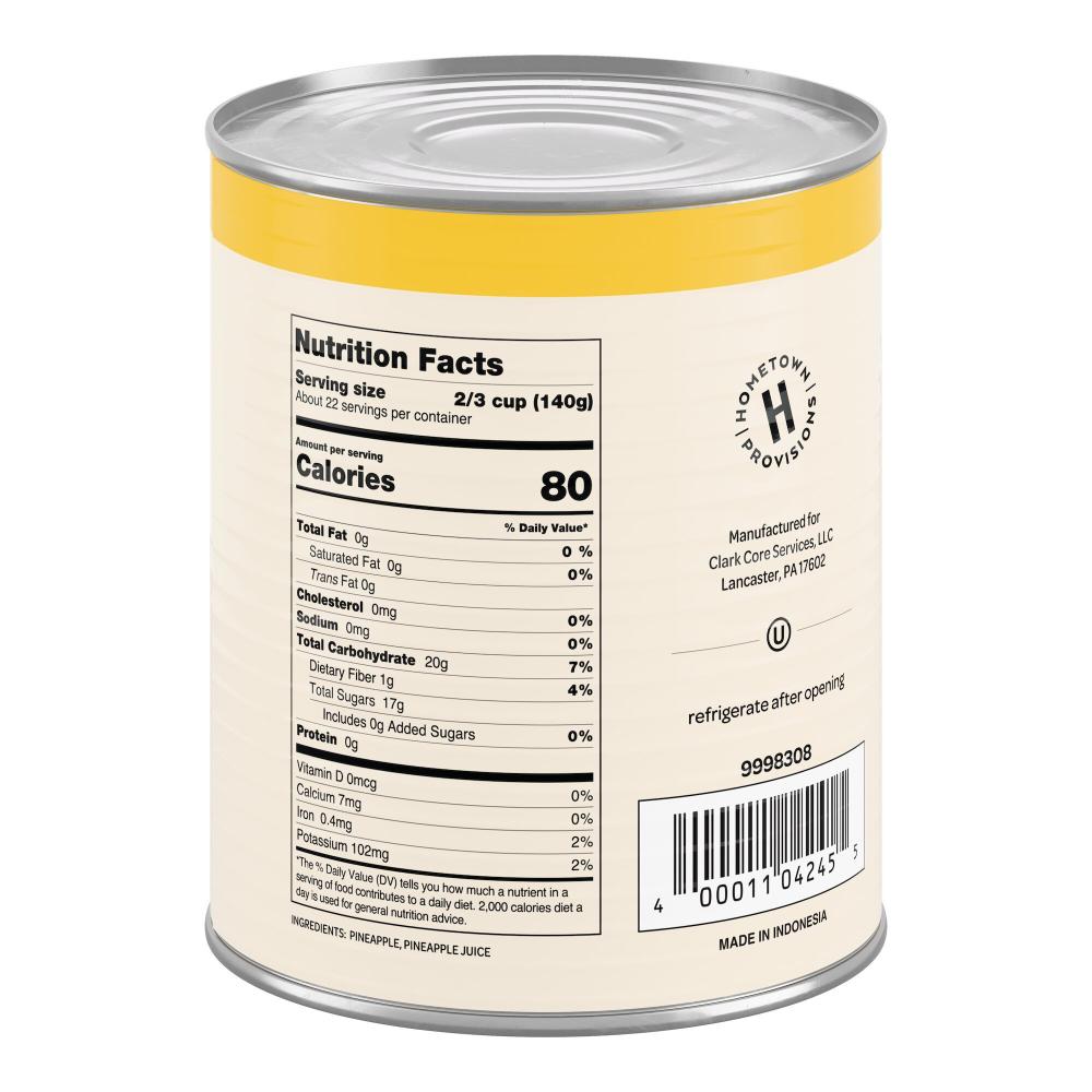 Hometown Provisions #10 Can Crushed Pineapple - 6/Case