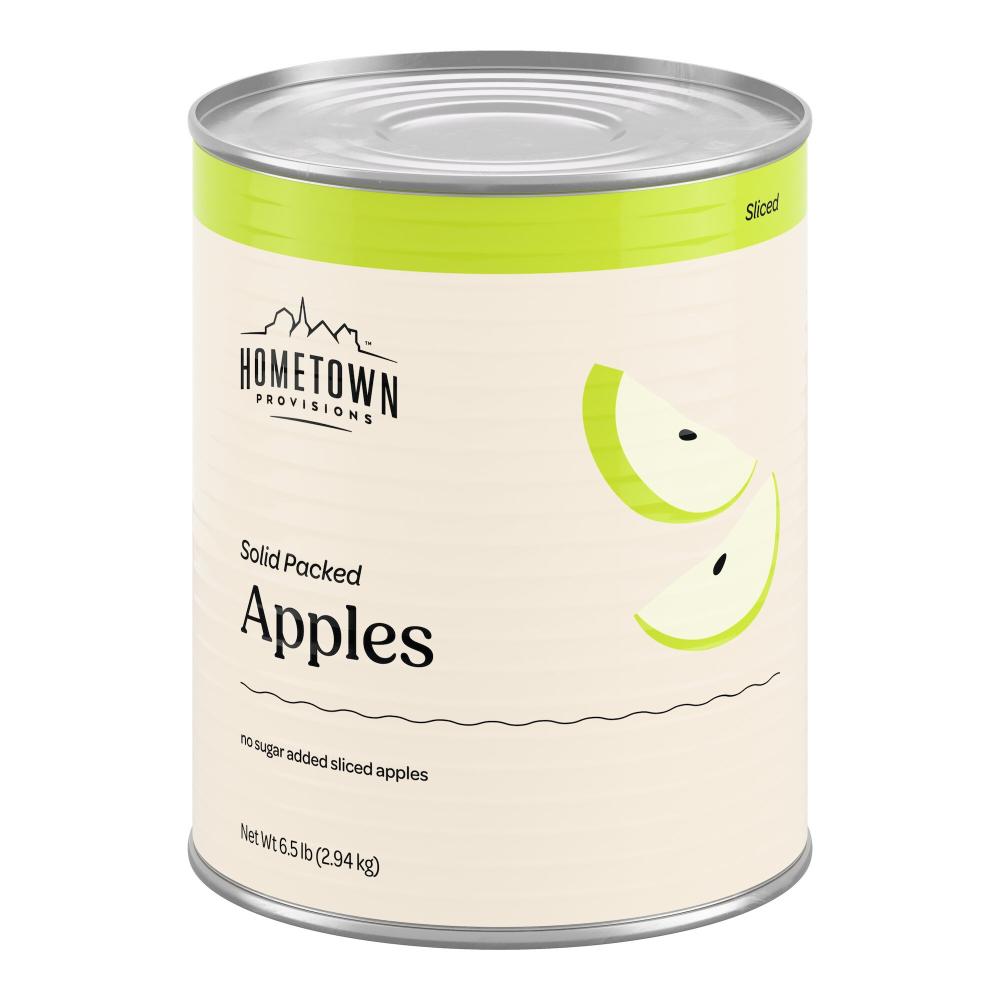 Hometown Provisions Solid Pack Sliced Apples #10 Can - 6/Case