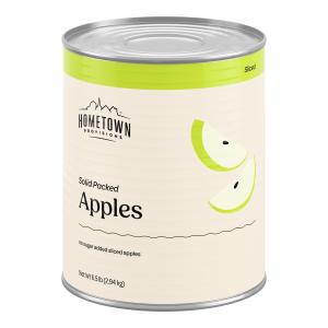 Hometown Provisions Solid Pack Sliced Apples #10 Can - 6/Case