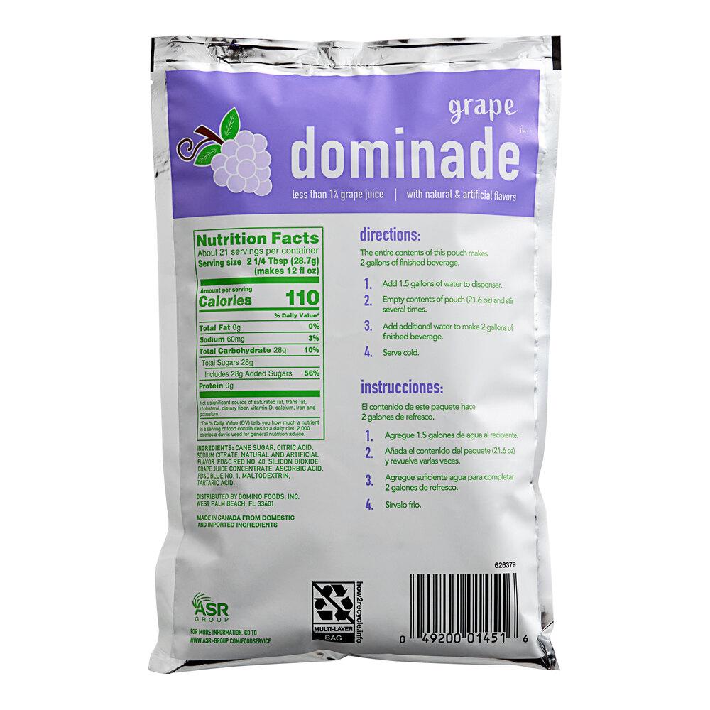 DominAde 21.6 oz. Grape Drink Mix - 12/Case