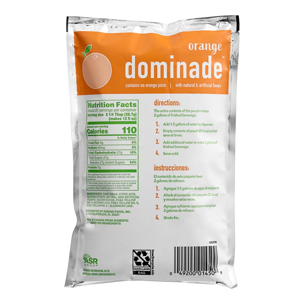 DominAde 21.6 oz. Orange Drink Mix - 12/Case