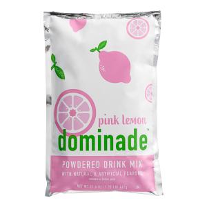 DominAde 21.6 oz. Pink Lemon Drink Mix - 12/Case