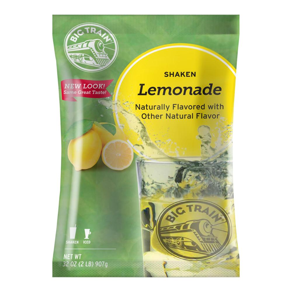 Big Train 2 lb. Shaken Lemonade Drink Mix - 5/Case