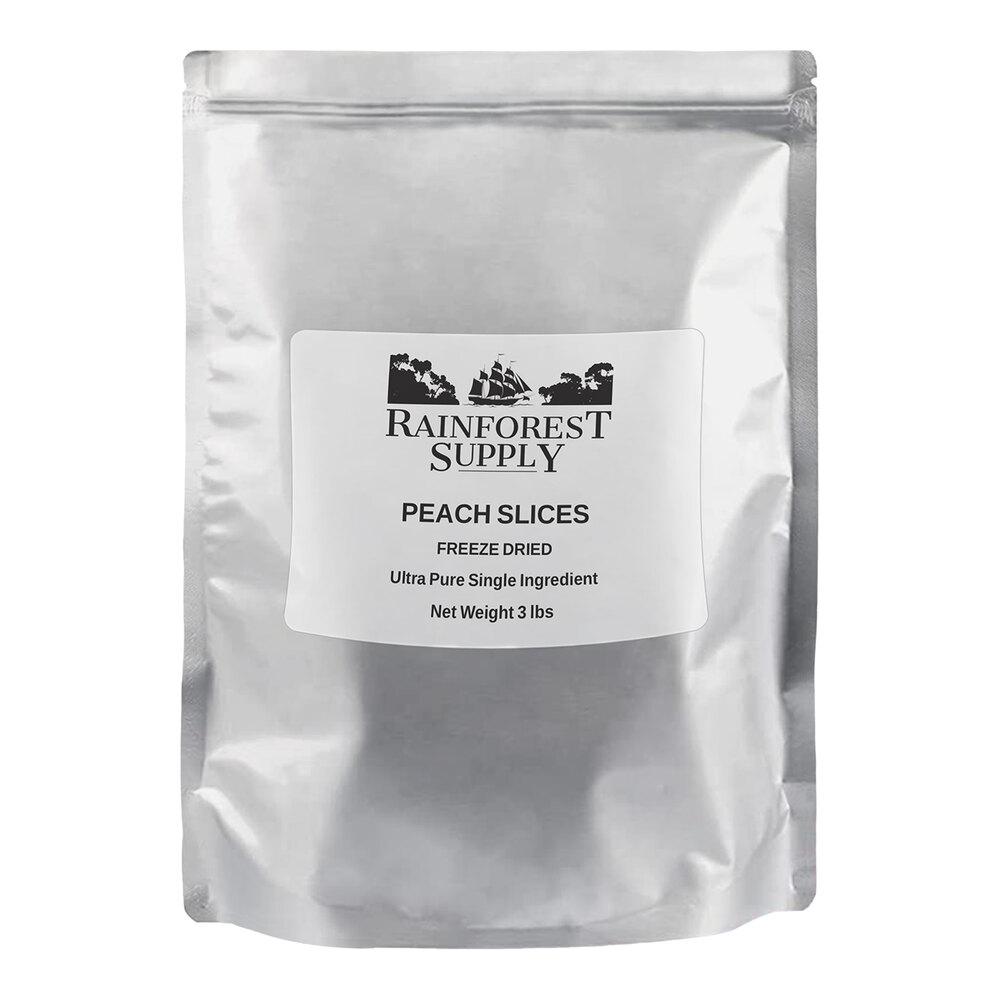 Rainforest Supply Freeze-Dried Sliced Peach 0.5 lb.