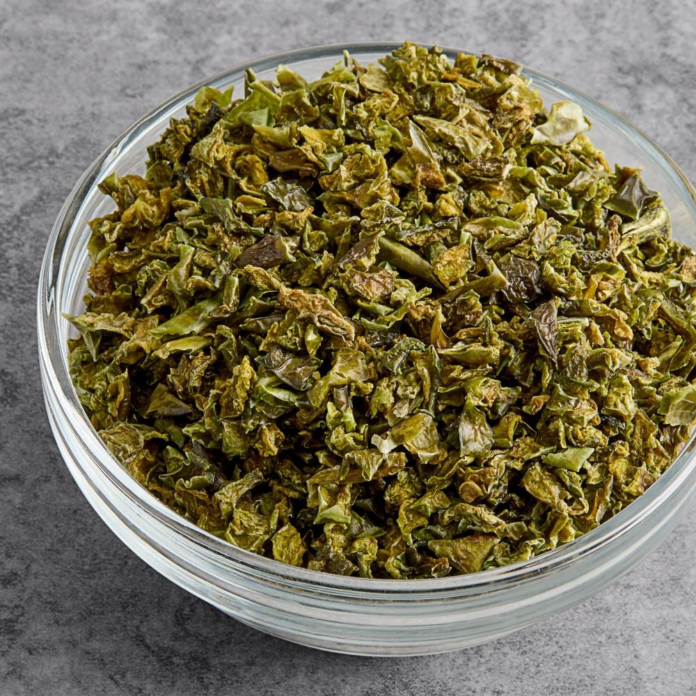 Silva Dried 1/4" Diced Green Bell Pepper 25 lb.