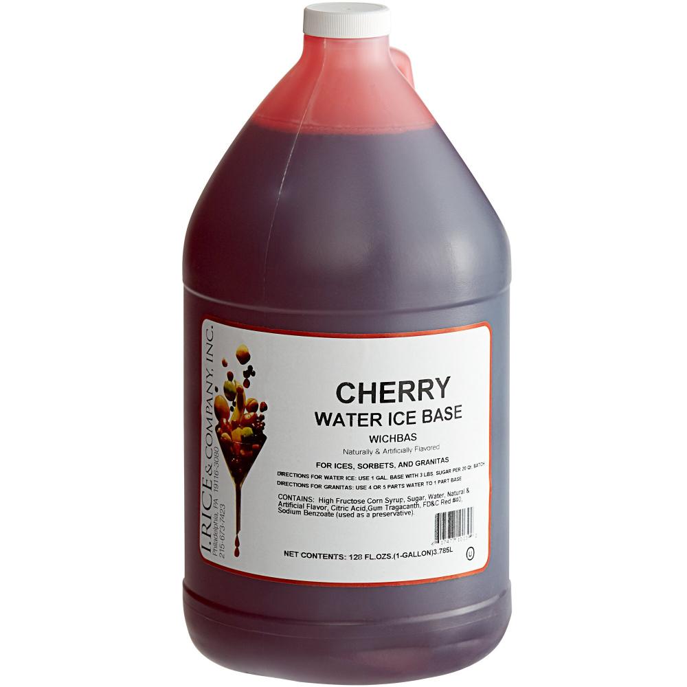 I. Rice 1 Gallon Cherry Water Ice Base - 4/Case
