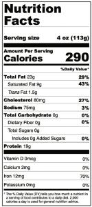 Freeze Dried 1/3-lb Uncooked Beef Hamburger Patties