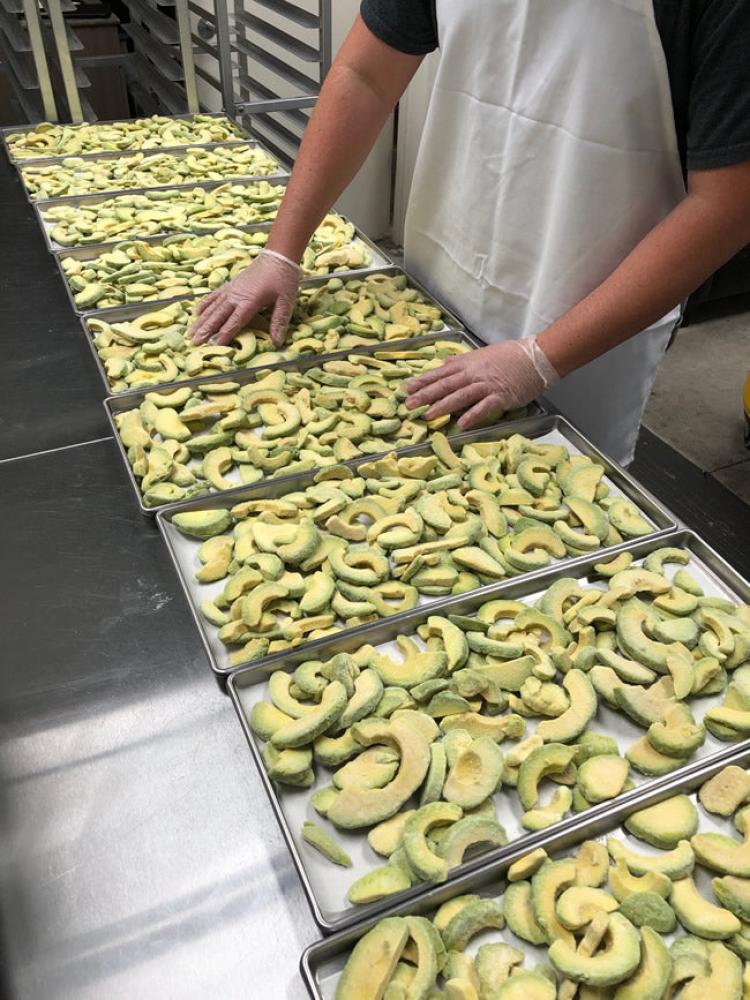 Freeze Dried Sliced Fresh Avocado