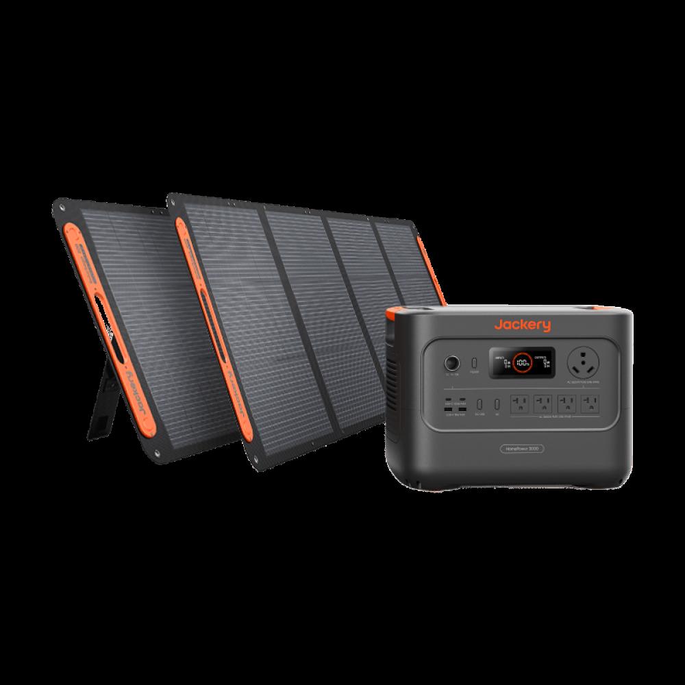 Jackery Solar Generator HomePower 3000 + TWO SolarSaga 200 Panels