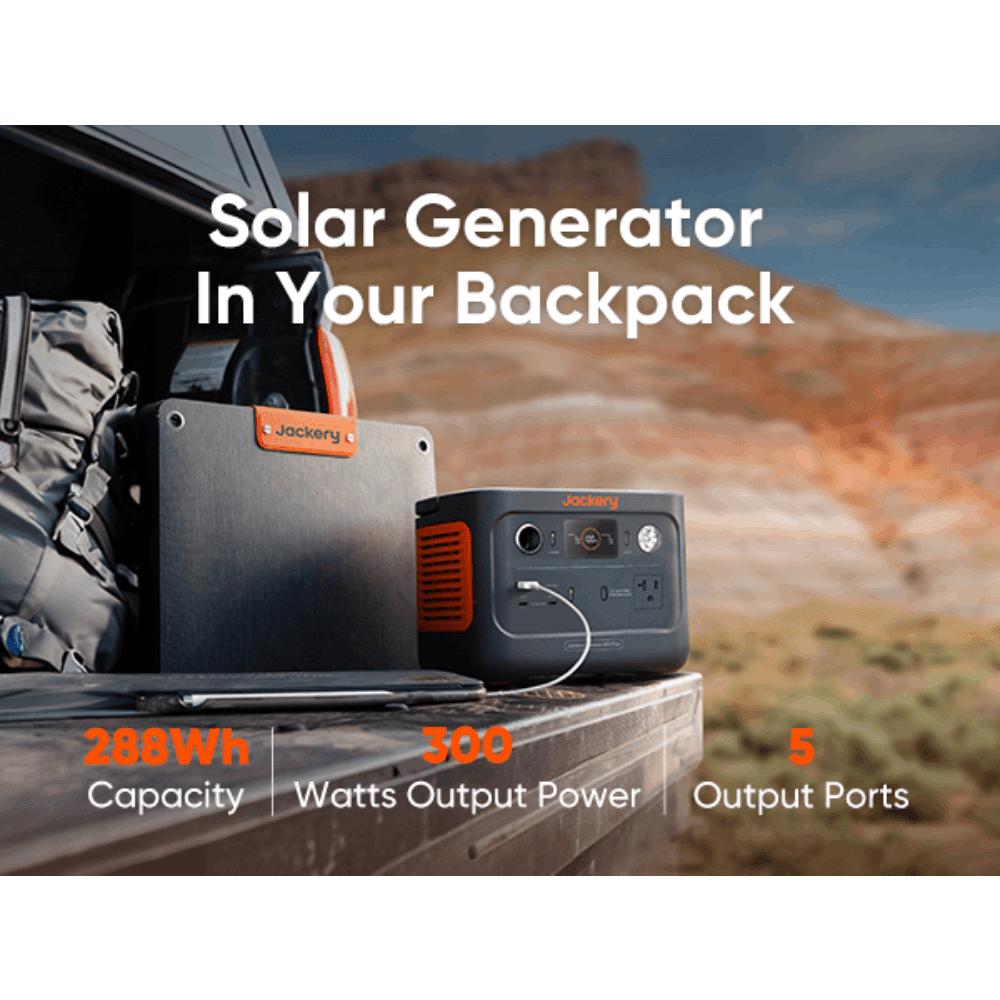 Jackery Solar Generator Explorer 300 Plus + SolarSaga 40W*1