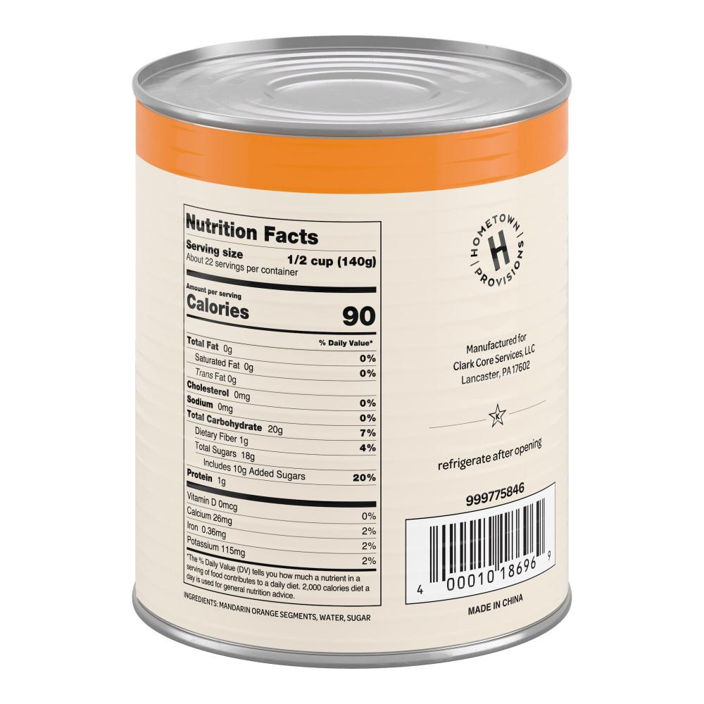 Whole Mandarin Orange Segments in Light Syrup - 6/Case / #10 Cans