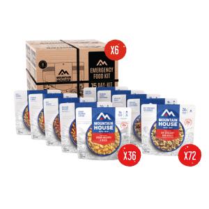 6-Month Emergency Food Supply - containing 540 just-add-water pouches!