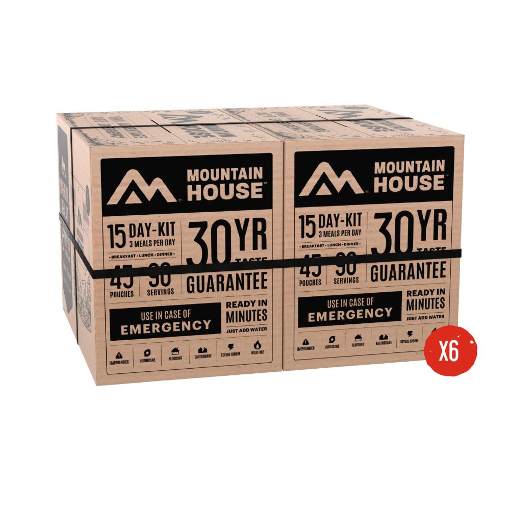 6-Month Emergency Food Supply - containing 540 just-add-water pouches!