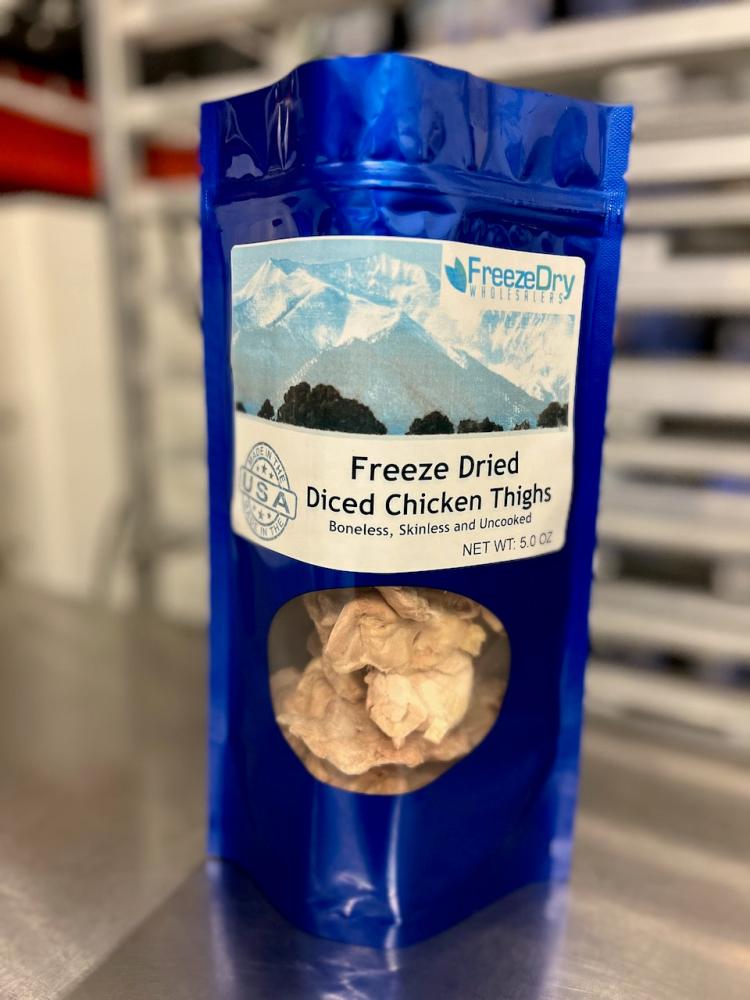 Freeze Dried Uncooked Diced Chicken Thighs