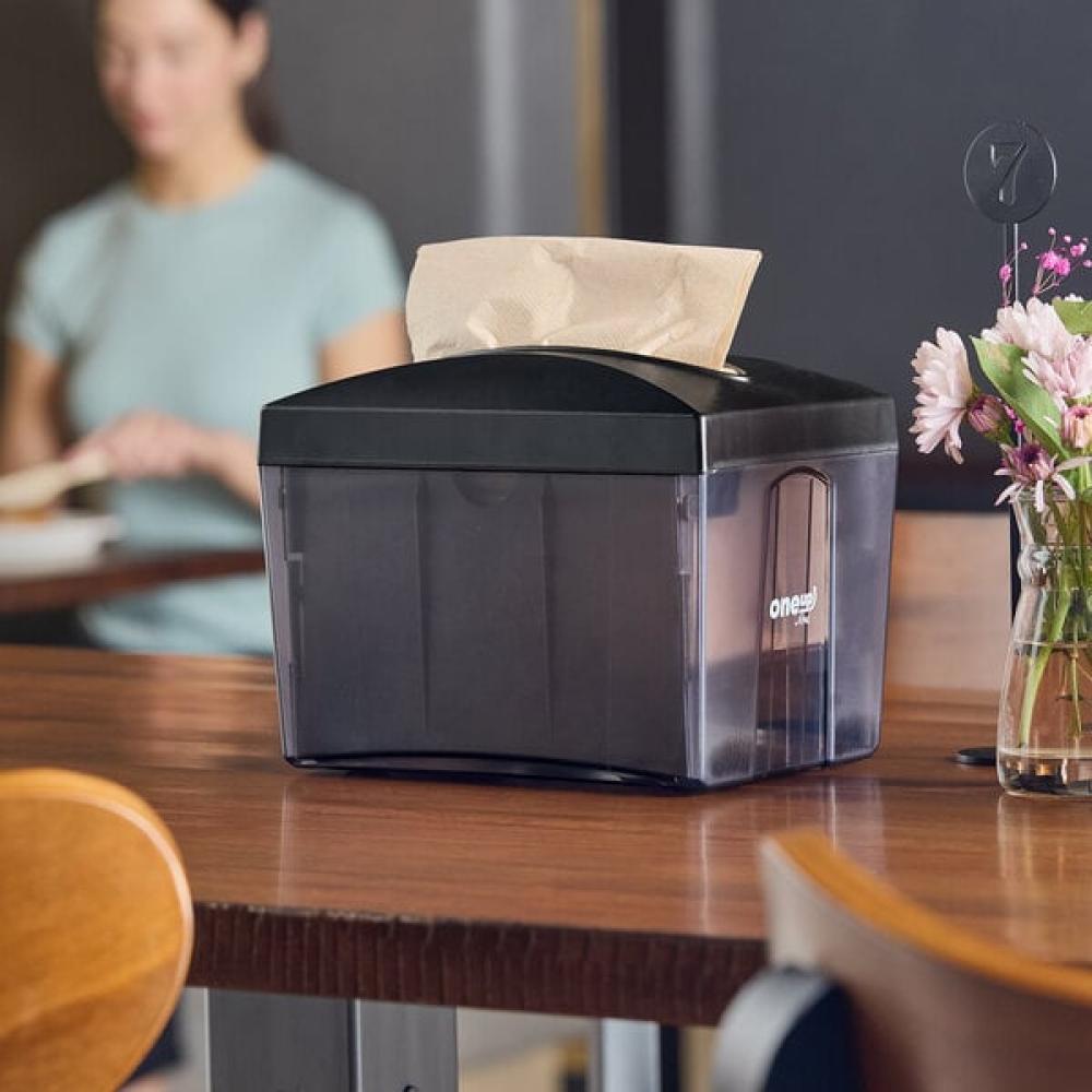 Smoke Black Tabletop Interfold Napkin Dispenser