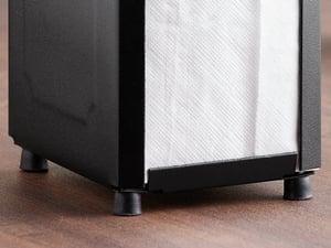 Black Tall-Fold Two-Sided Tabletop Napkin Dispenser