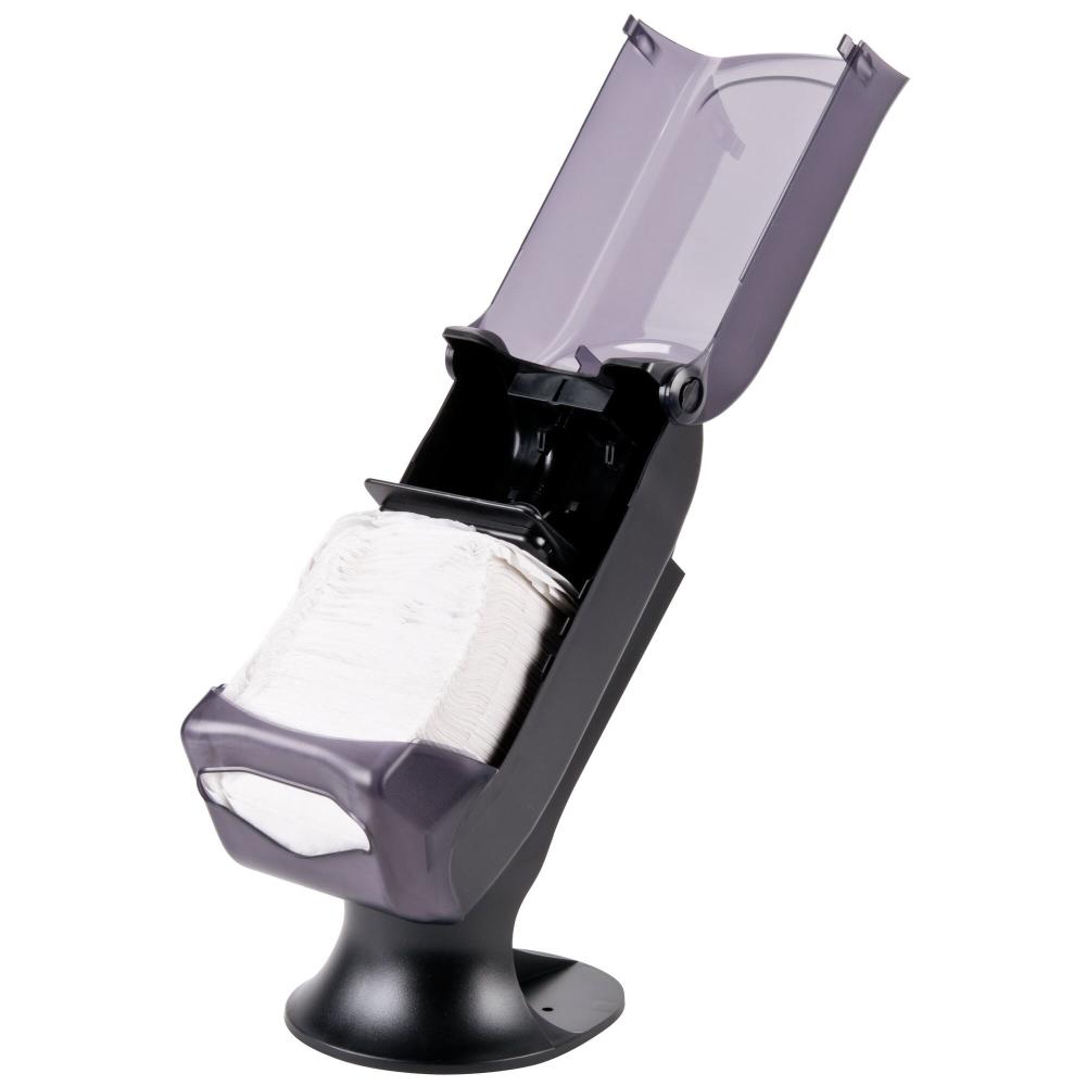 Fullfold Venue Stand Mount Napkin Dispenser with Control Face - Black Pearl