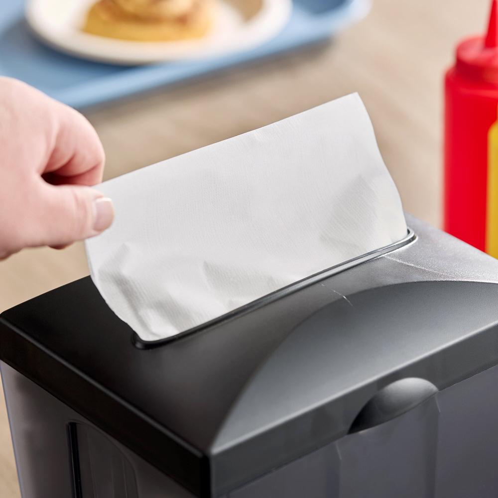 11 1/2" x 12 1/2" 1-Ply Full-Fold White Dispenser Napkin - 500/Pack