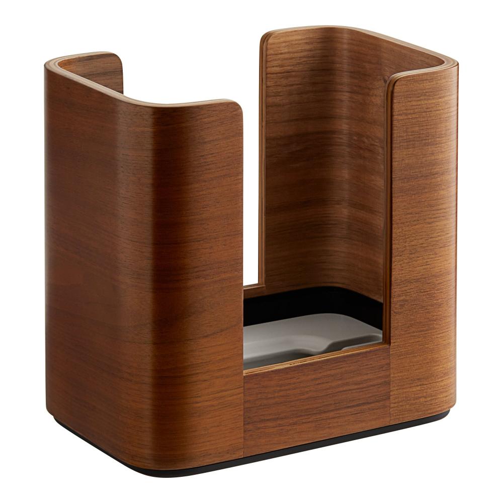 Walnut Wood Interfold Tabletop Napkin Dispenser N4 - 150 Capacity