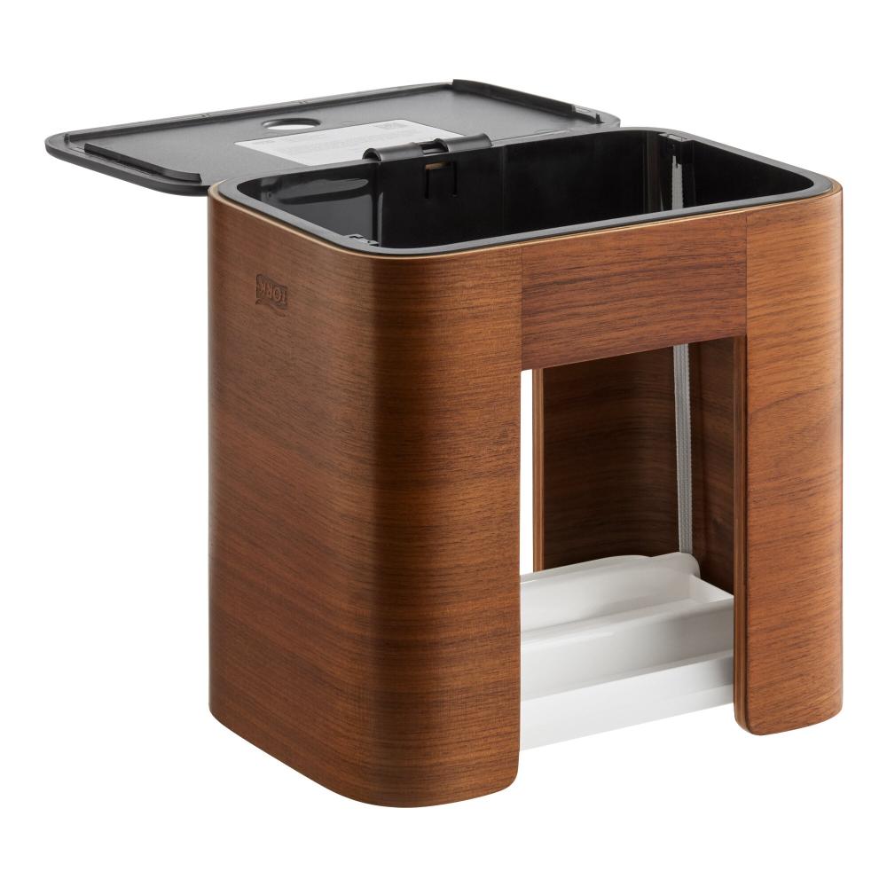 Walnut Wood Interfold Tabletop Napkin Dispenser N4 - 150 Capacity