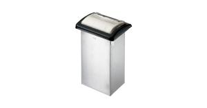  In-Counter Fullfold Napkin Dispenser with Control Face - Clear Face with Black Body