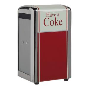 210 Capacity "Have A Coke®" Steel Tallfold Countertop Napkin Dispenser