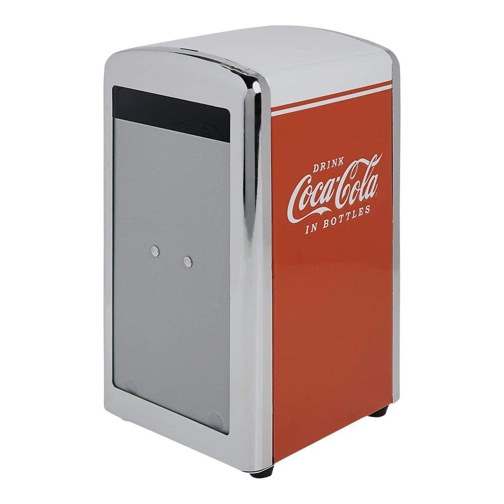 210 Capacity "Have A Coke®" Steel Tallfold Countertop Napkin Dispenser