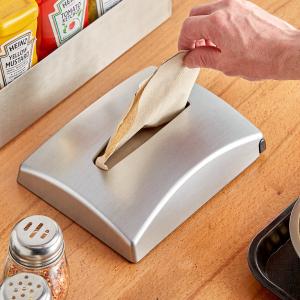 750 Capacity In-Counter Interfold Napkin Dispenser with Stainless Faceplate