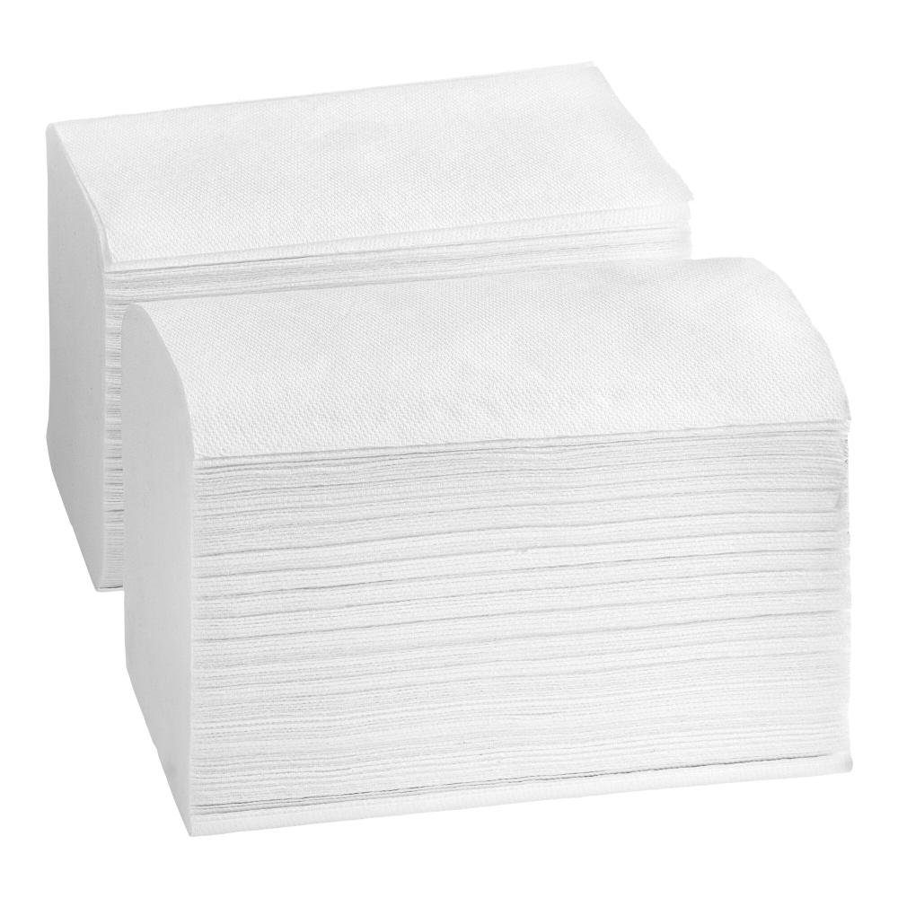 White Premium Ultra-Ply Wide Interfold 6 3/8" x 4 3/8" TAD Dispenser Napkin - 6,000/Case