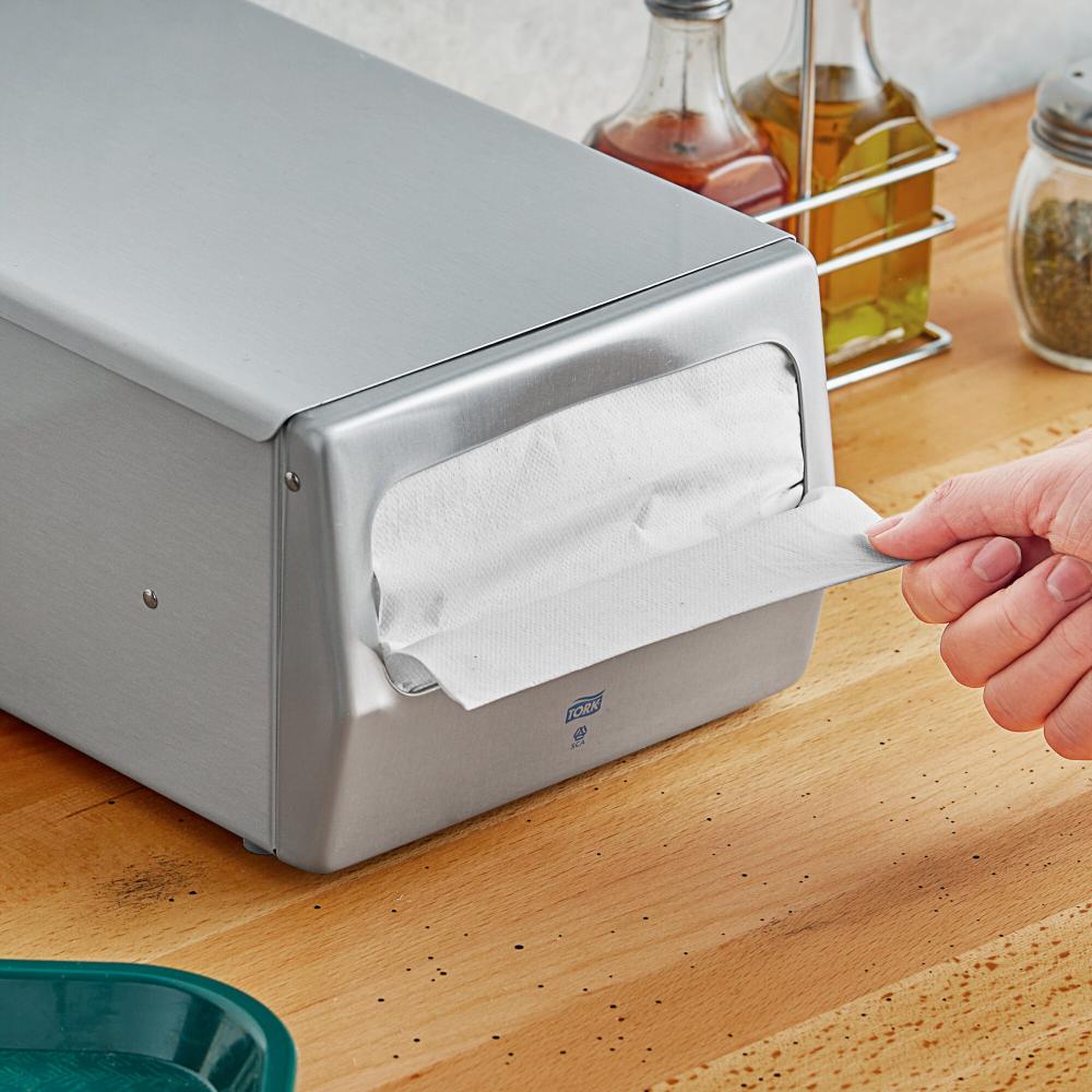 Universal Masterfold 1-Ply White Dispenser Napkin N7 - 6,000/Case
