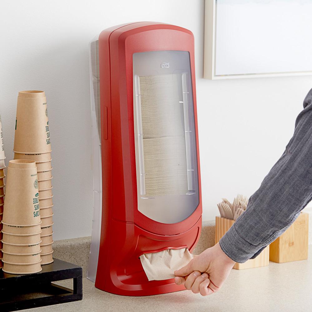 Red - Standing / Wall Mount, Interfold Napkin Dispenser N4