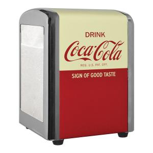 240 Capacity "DRINK Coca-Cola®" Steel Lowfold Countertop Napkin Dispenser (You must buy a minimum of 6 at a time due to manufacturer packaging.)