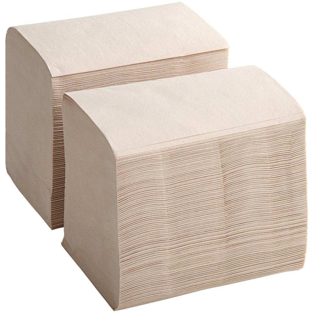 Kraft 2-Ply Wide Interfold 6 1/4" x 4 3/8" Dispenser Napkin - 6,000/Case