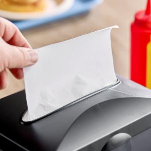 White 2-Ply Wide Interfold 6 1/4" x 4 3/8" Dispenser Napkin - 6,000/Case