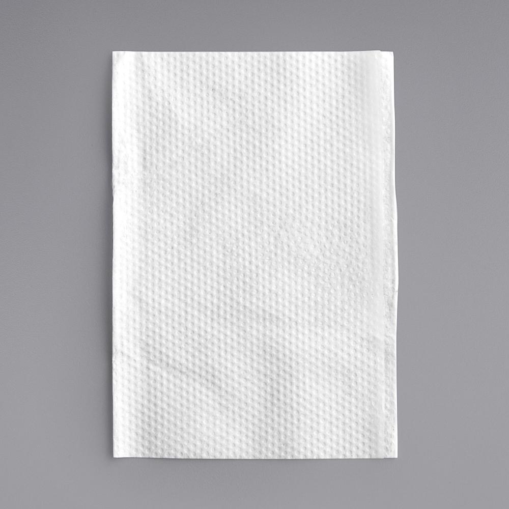 White 1-Ply Wide Interfold 6 1/4" x 4 3/8" Dispenser or Tabletop Napkin - 6,000/Case