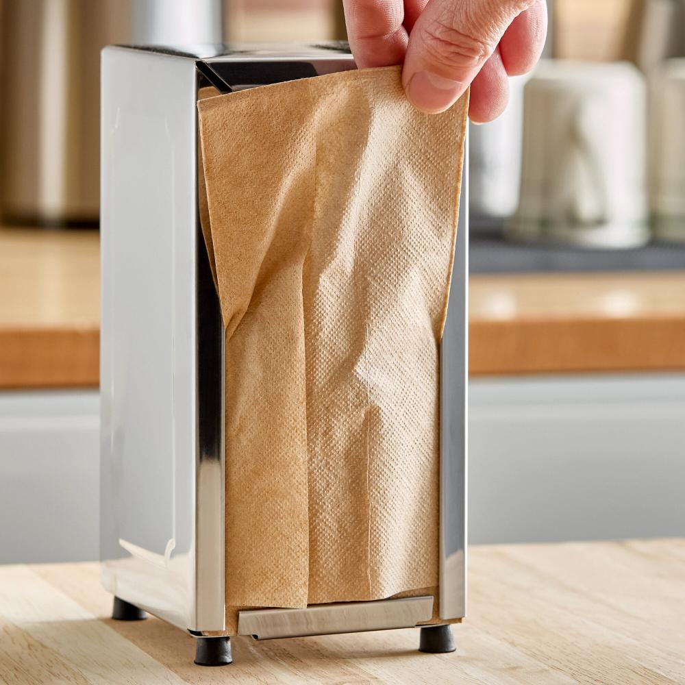 Kraft Natural Tall-Fold 6" x 13" Dispenser Napkin - 8,000/Case