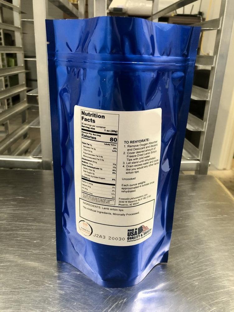 Freeze Dried Uncooked Lamb Sirloin Tips