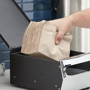 Brown 8 1/2" x 13" 1-Ply Full Fold Paper Napkin - 10,800/Case