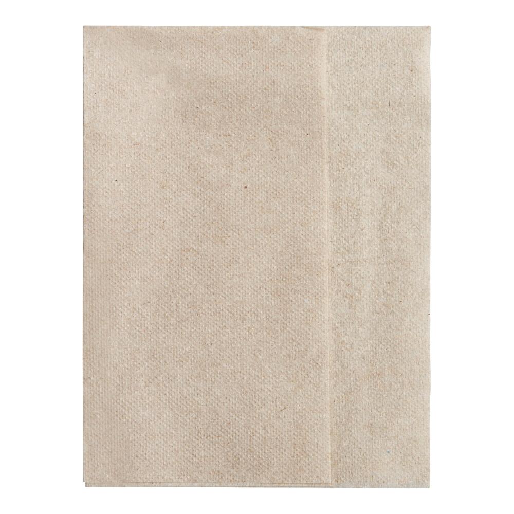 Brown 8 1/2" x 13" 1-Ply Full Fold Paper Napkin - 10,800/Case