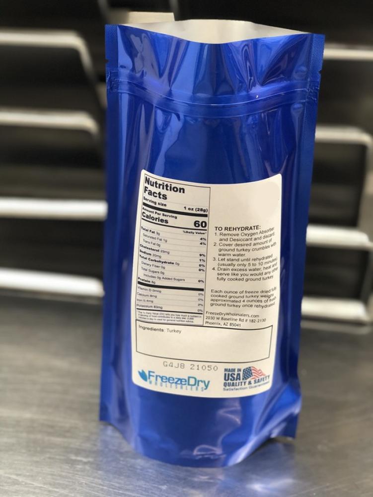 Freeze Dried Fully Cooked Ground Turkey