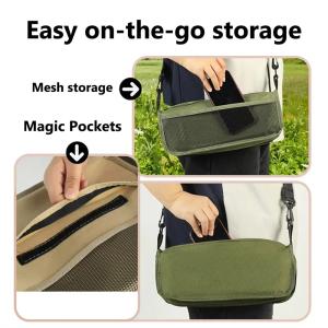 Foldable Backpack Stool / Chair - Lightweight - Outdoor - Folding Chair for Fishing, Camping, Cabin, Travel and Bug-Out Gear
