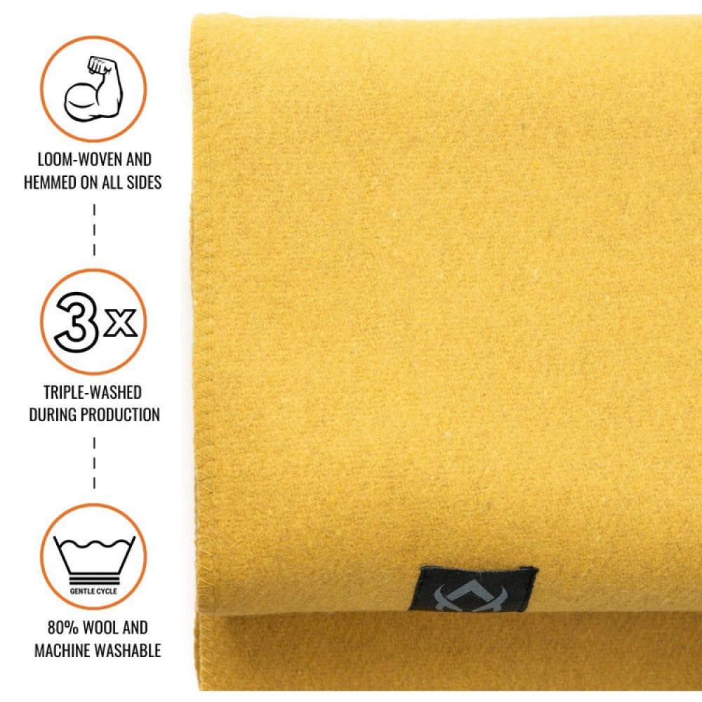 Military Wool Blanket - Gold