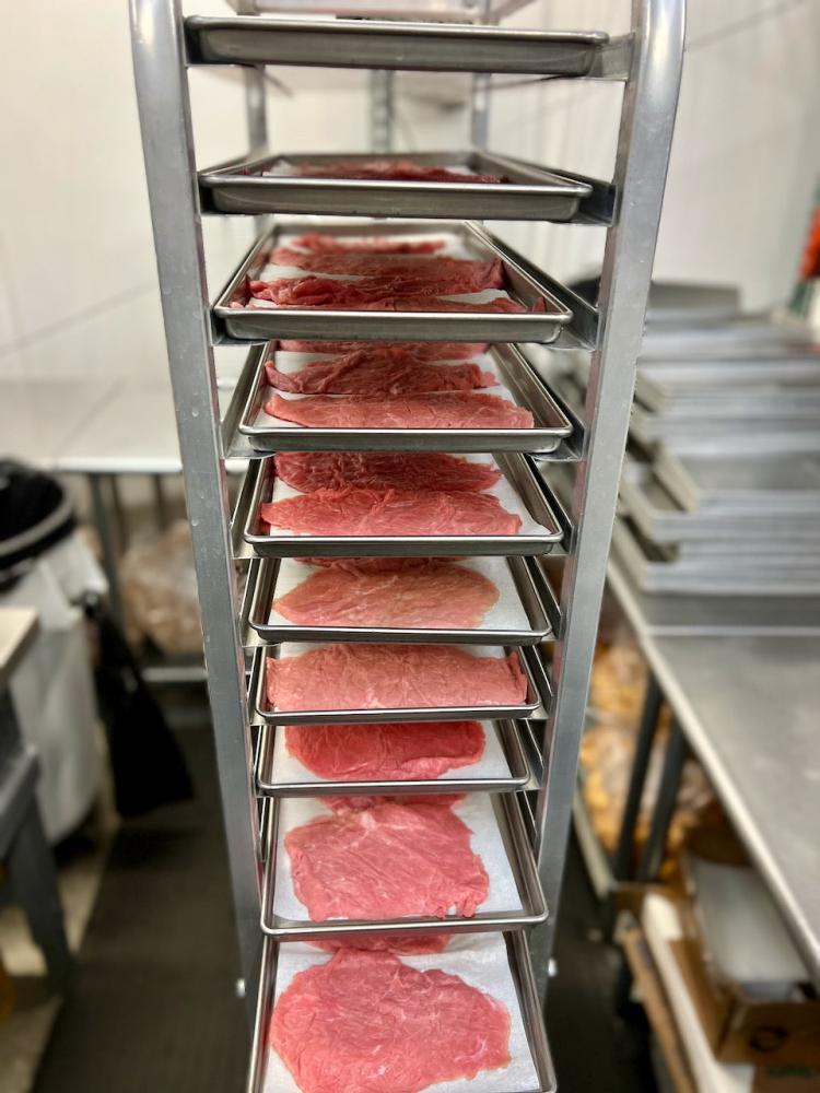 Freeze Dried Uncooked Pounded Veal Cutlets