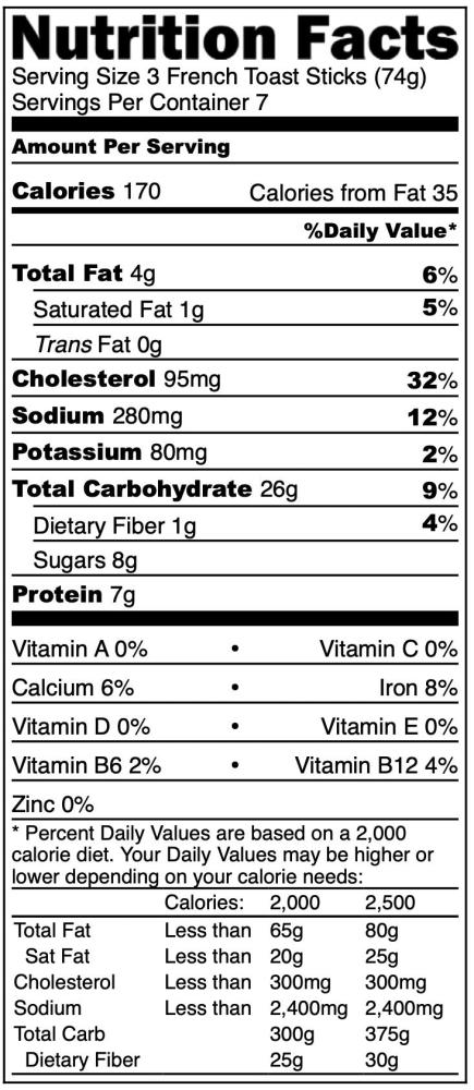 [LIMITED PRODUCTION]  Freeze Dried Fully Cooked French Toast Sticks