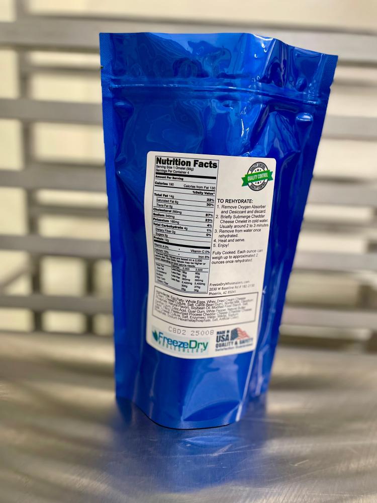 [LIMITED PRODUCTION] Freeze Dried Fully Cooked Cheddar Cheese Omelettes