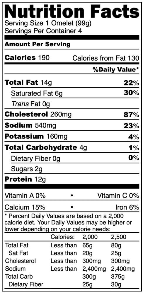 [LIMITED PRODUCTION] Freeze Dried Fully Cooked Cheddar Cheese Omelettes