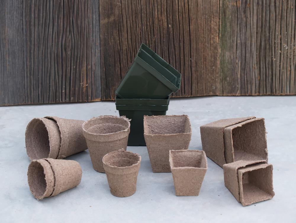 Paks, Pots, and Trays, Plastic Pots 3" Square 10 pots