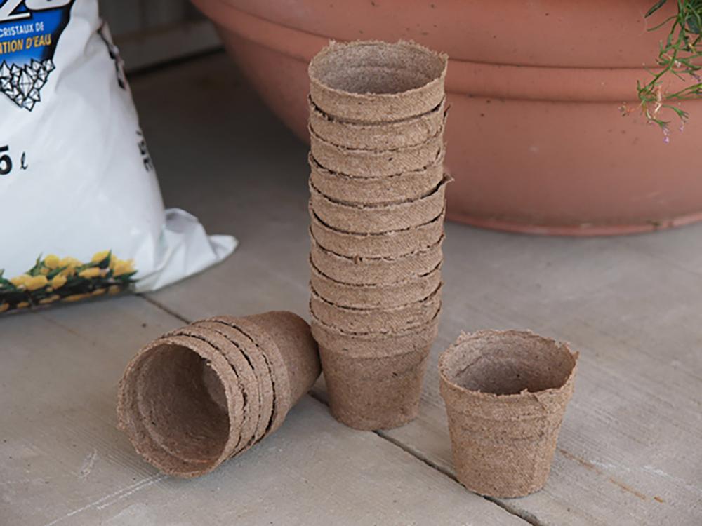 Paks, Pots, and Trays, Jiffy Pot 2 1/4" round 25 pots